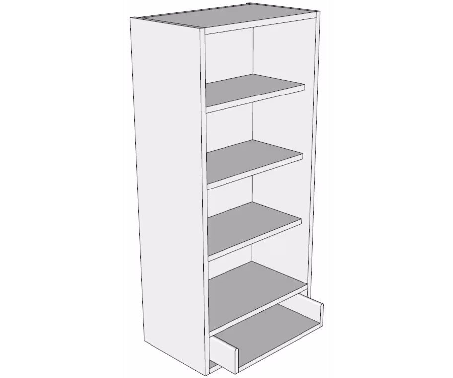 Solid door dresser carcass with working drawer