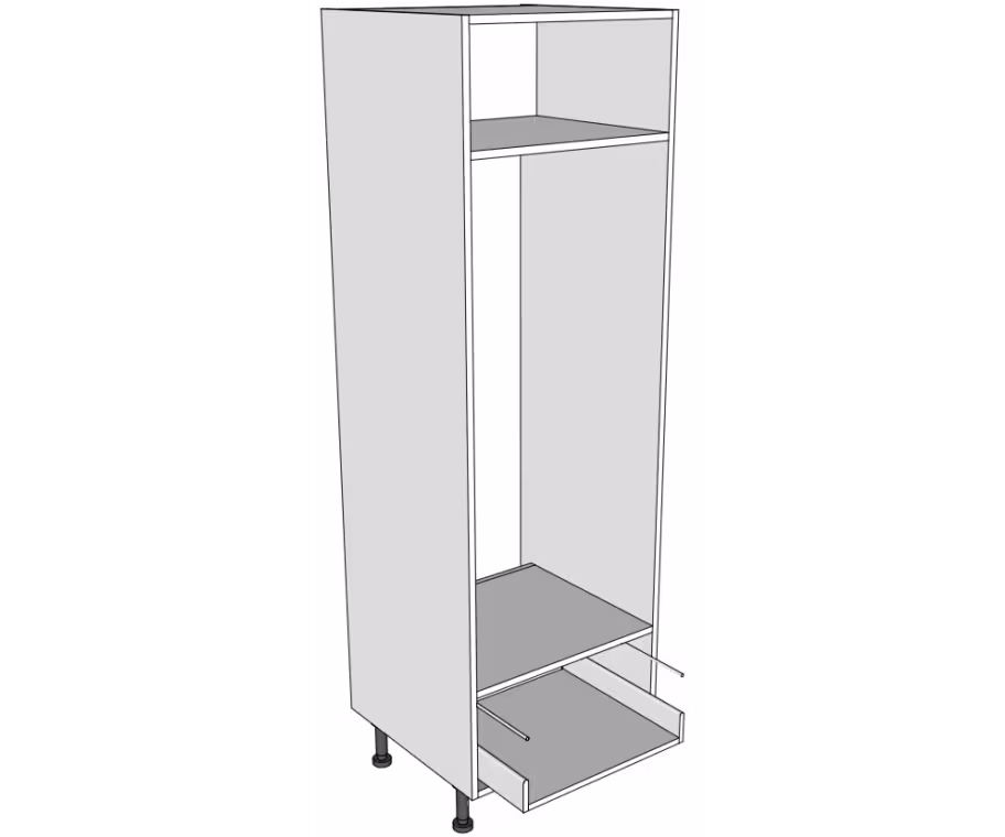Low fridge freezer housing carcass 1825mm high with drawer box