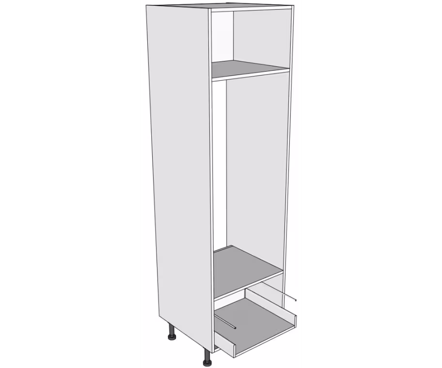 Medium fridge freezer housing carcass 1970mm high with drawer box