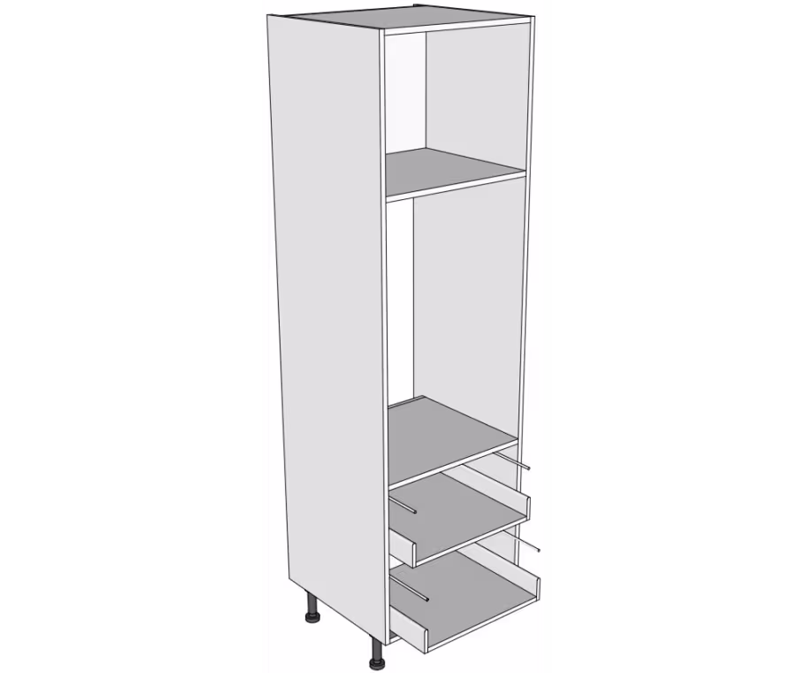 Medium oven housing carcass 1970mm high with drawer boxes