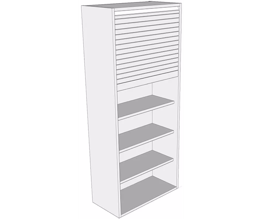Tall tambour dresser with full height tambour