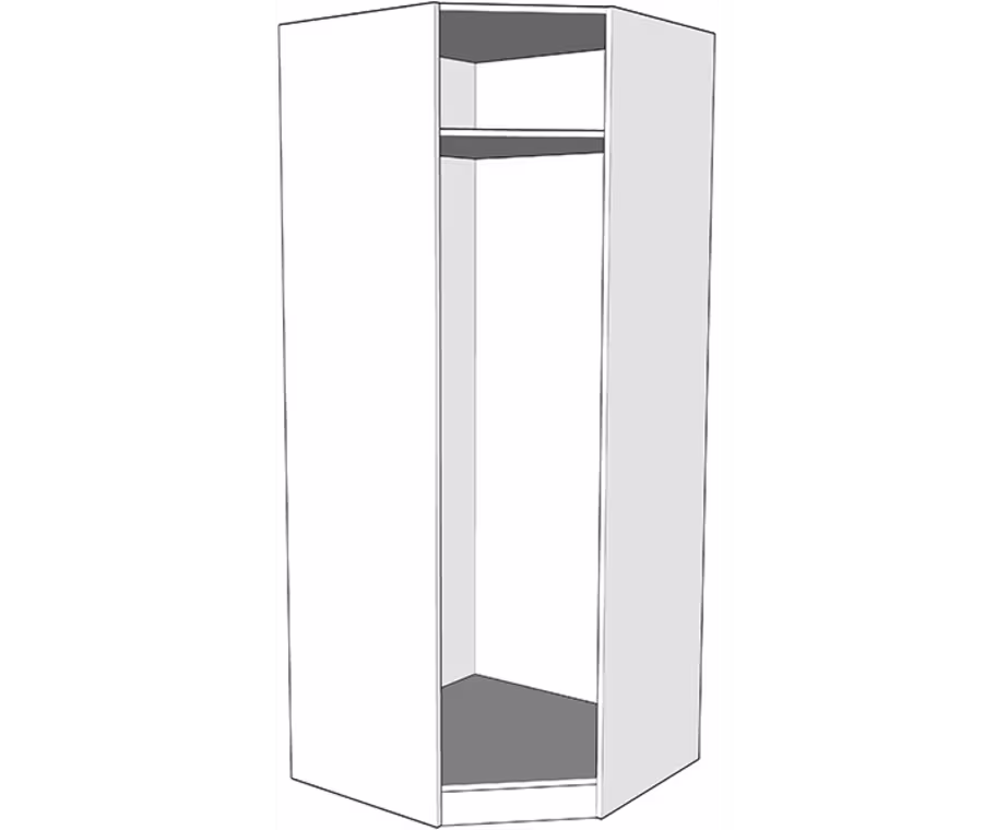 Diagonal corner wardrobe units