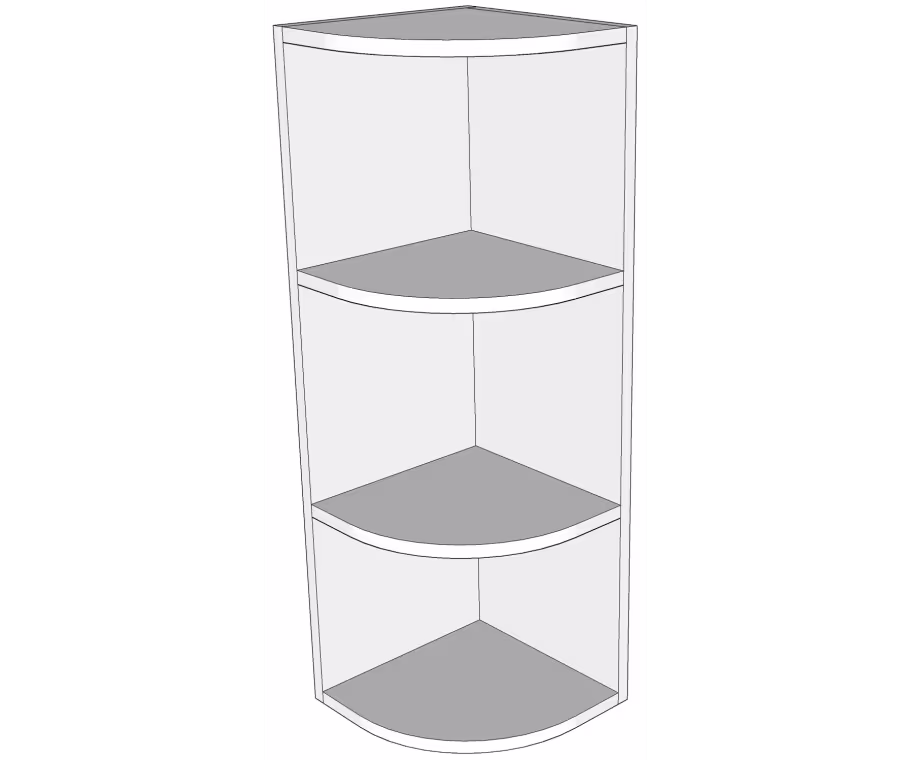 Curved Quad Style Kitchen Wall Unit - Tall