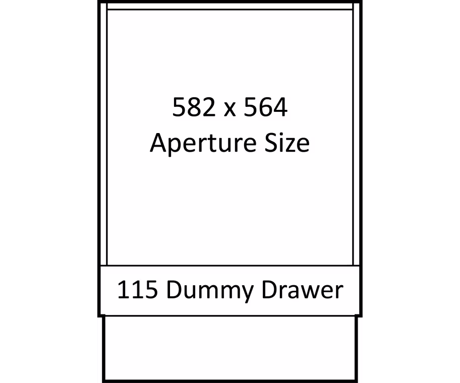 Built under oven - dummy drawer specification