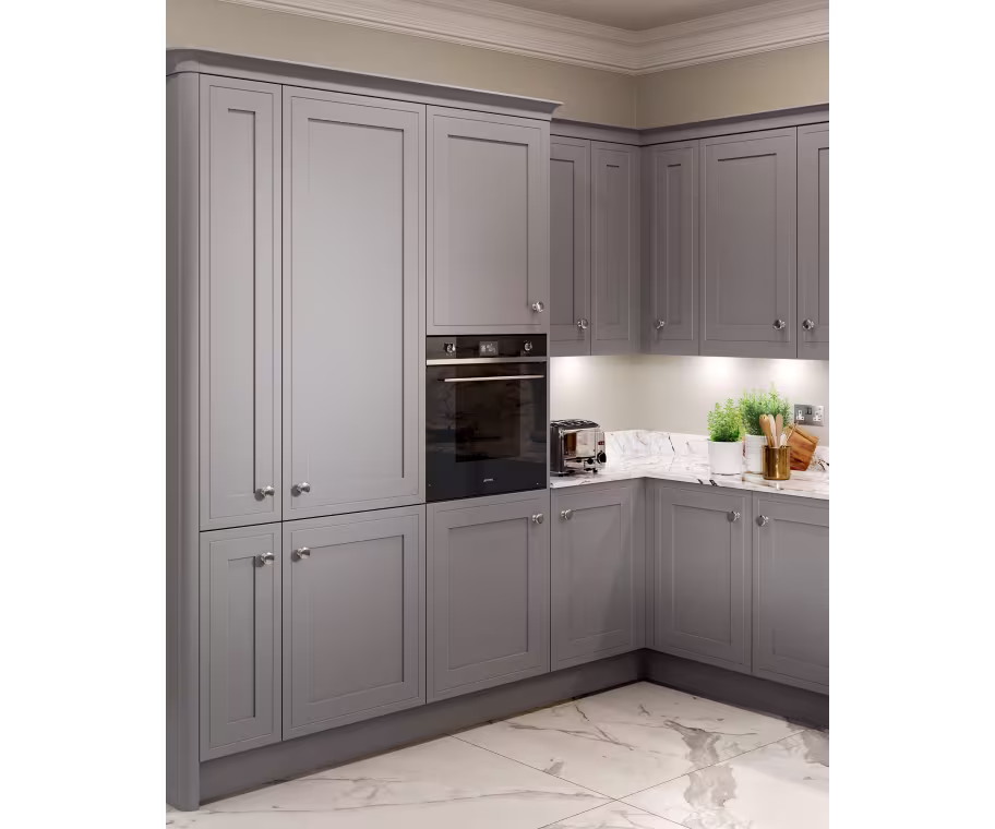 Ellesmere Primed replacement kitchen cupboard doors and drawer fronts for for customisation 