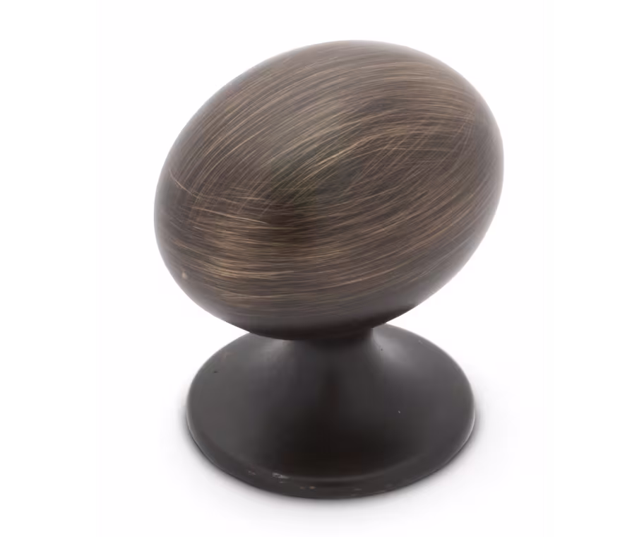 Camden Oval Knob in Antique Black