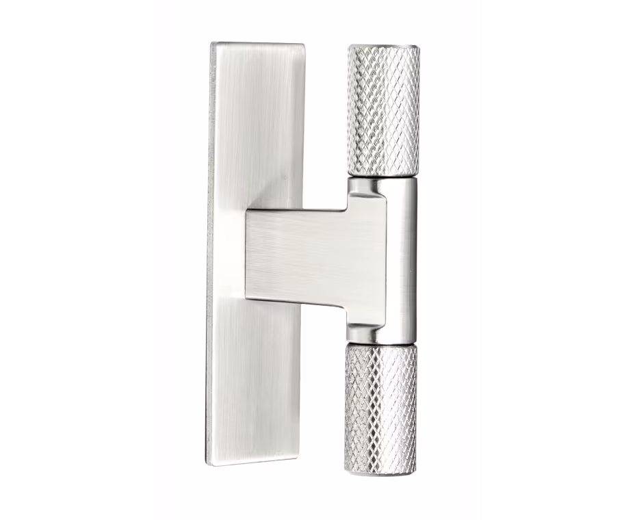 Didsbury Knurled T-Bar handle with backplate in stainless steel