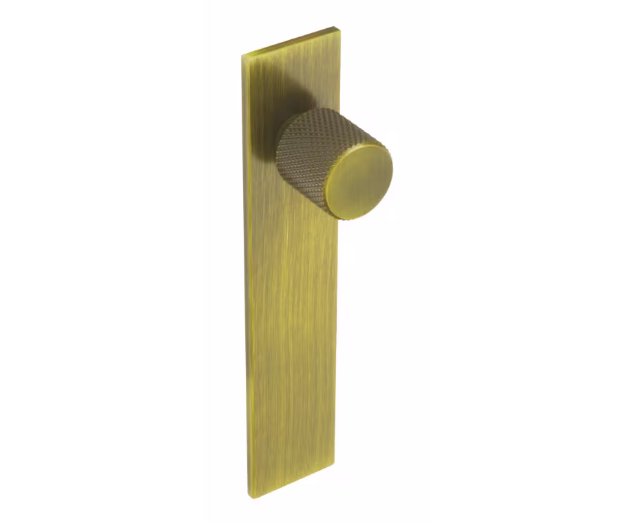 Knurled Knob in aged brass