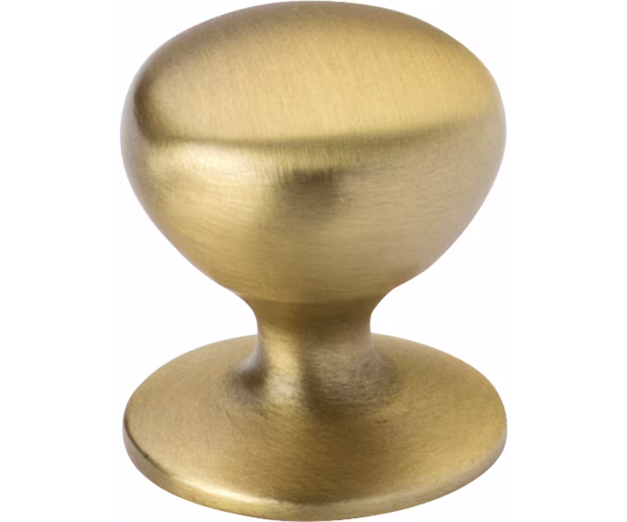 hampton knob in brushed satin brass