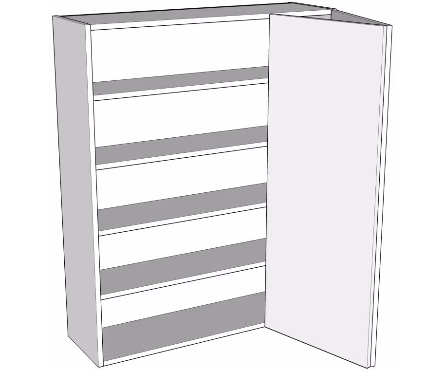 Medium Double Kitchen Dresser Unit - Bifold 2 door with doors/drawer fronts