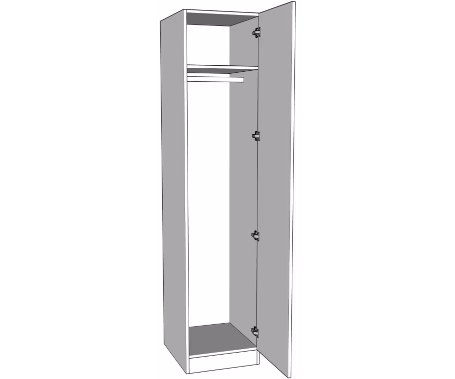 single wardrobe units - single hanging with doors/drawer fronts