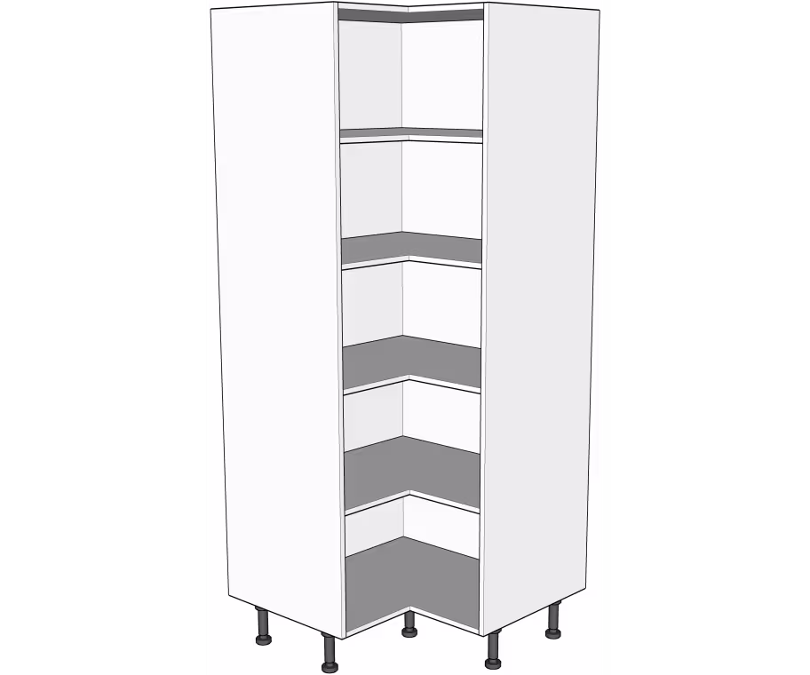 'L' shape corner storage unit carcass - for 2 separate doors