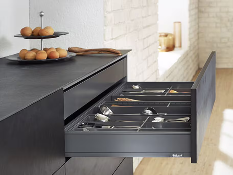Blum Internal Legrabox Orion Grey pre built M Height drawer  270 DEEP