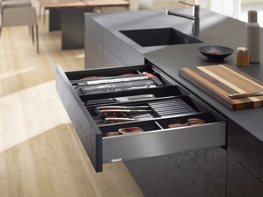 Blum Legrabox Orion Grey pre built M Height drawer  400 DEEP