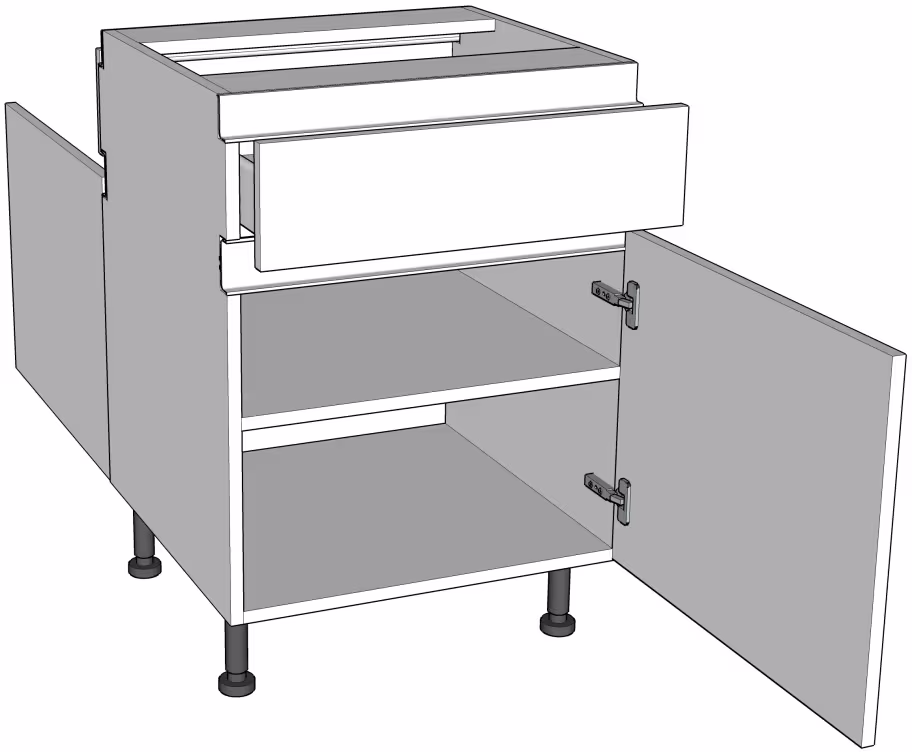 Peninsula drawerline base unit True Handleless version