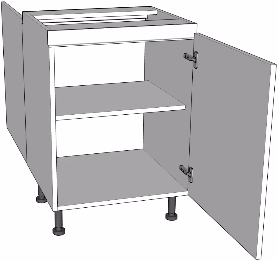 Peninsula Highline Kitchen Base Unit - Single True Handleless version