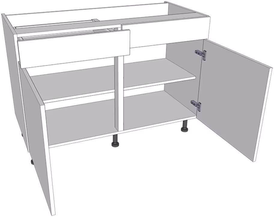 Sink Kitchen Base Units - Double - Working Drawer with doors/drawer fronts