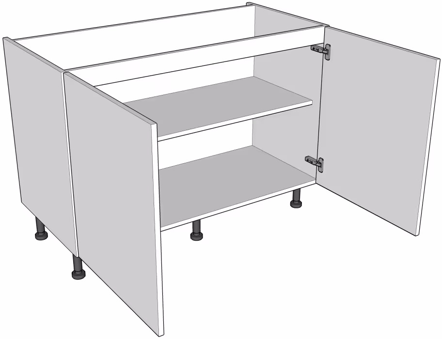 Highline Sink Kitchen Base Unit - Double with doors/drawer fronts