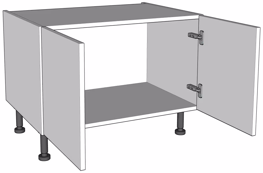 Belfast sink base kitchen unit - double with doors/drawer fronts