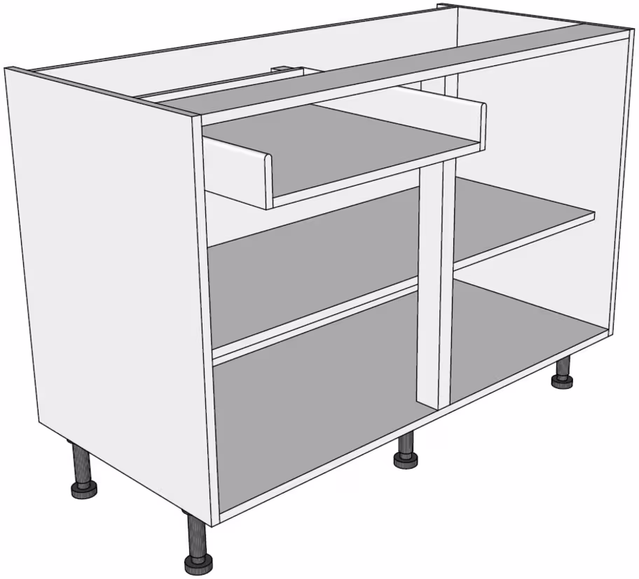 Sink Kitchen Base Units - Double - Working Drawer