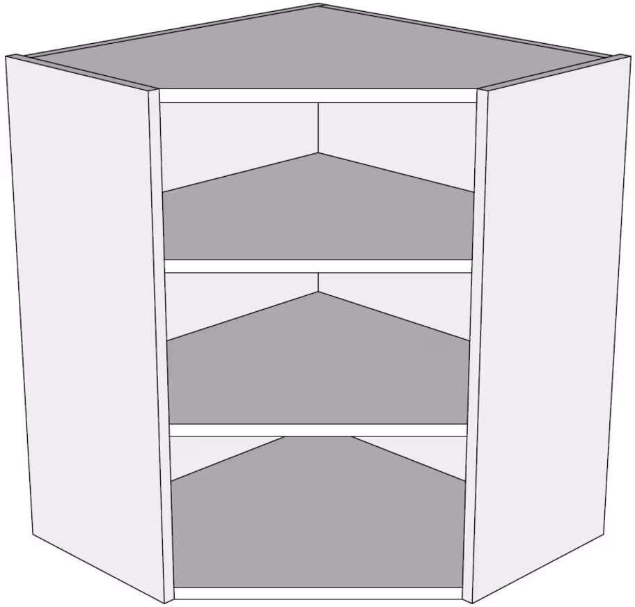 Diagonal Corner Kitchen Wall Unit - Medium