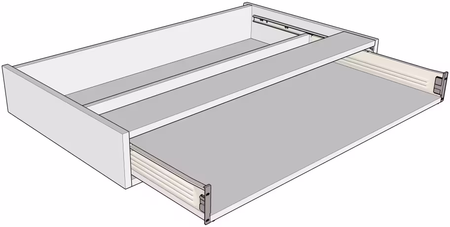 145mm high knee hole bedroom drawer unit for 140mm drawer