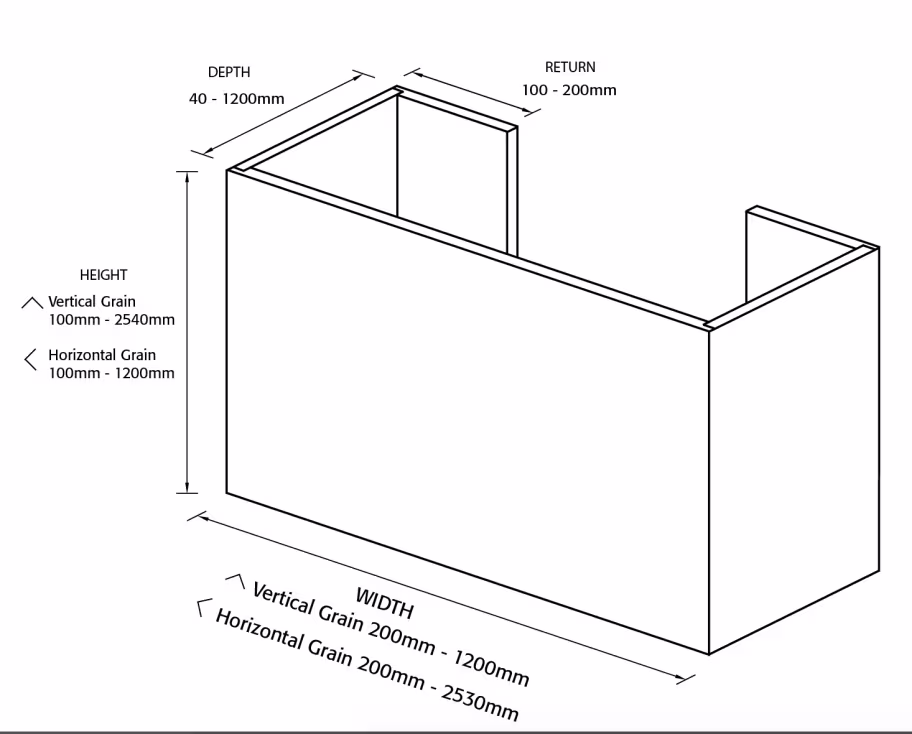 Bella Wrap Around G Panel Dimensions