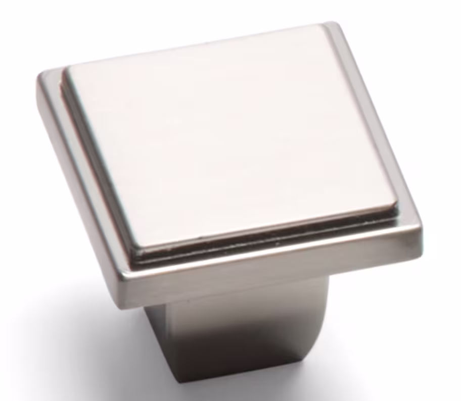 westminster square knob in brushed nickel 