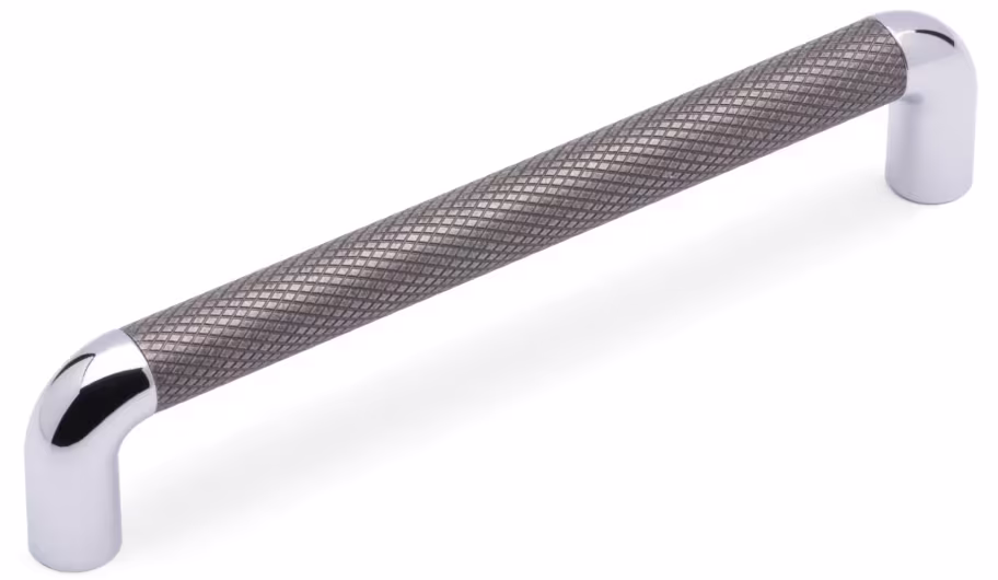 lany knurled D handle in antique copper and chrome