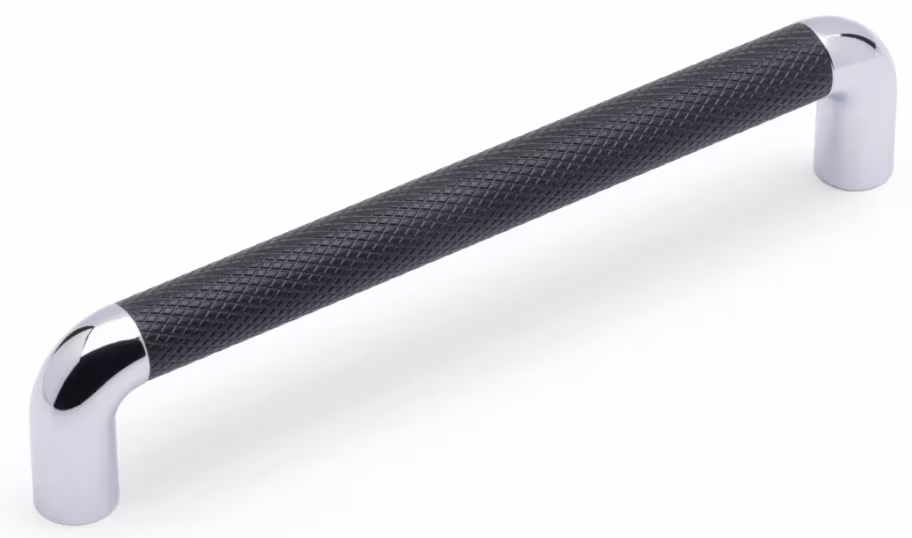 LANY KNURLED D-Handle - Black / Chrome