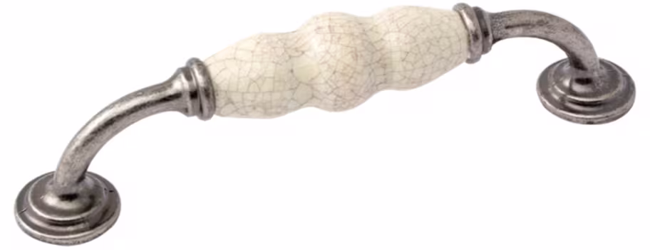 Winchester D Handle in Pewter and Cream