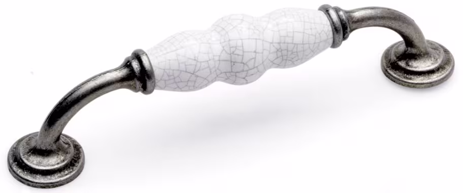 Winchester D Handle in Pewter and White