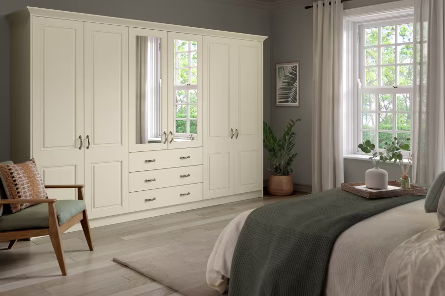 Carlton matt sage green traditional square raised panel design replacement kitchen cupboard doors and drawer fronts