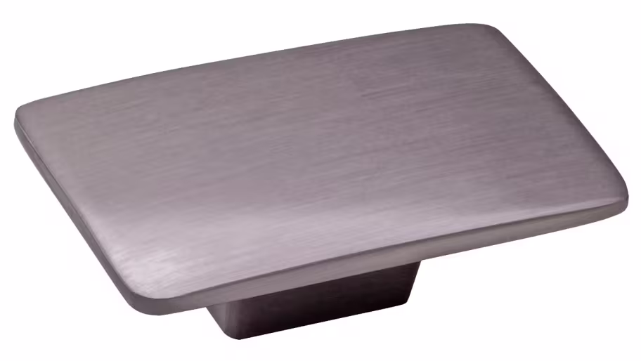 Camden Rectangular Knob in brushed nickel