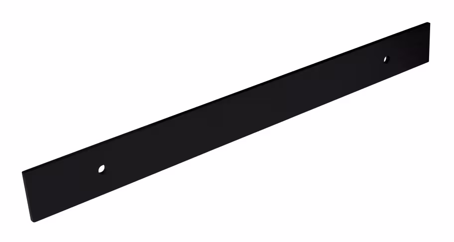 Knurled Flat Handle Backplate in Satin Black
