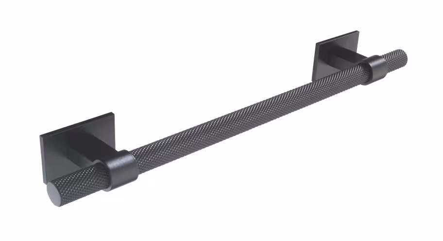 Knurled Bar Handle in satin black 