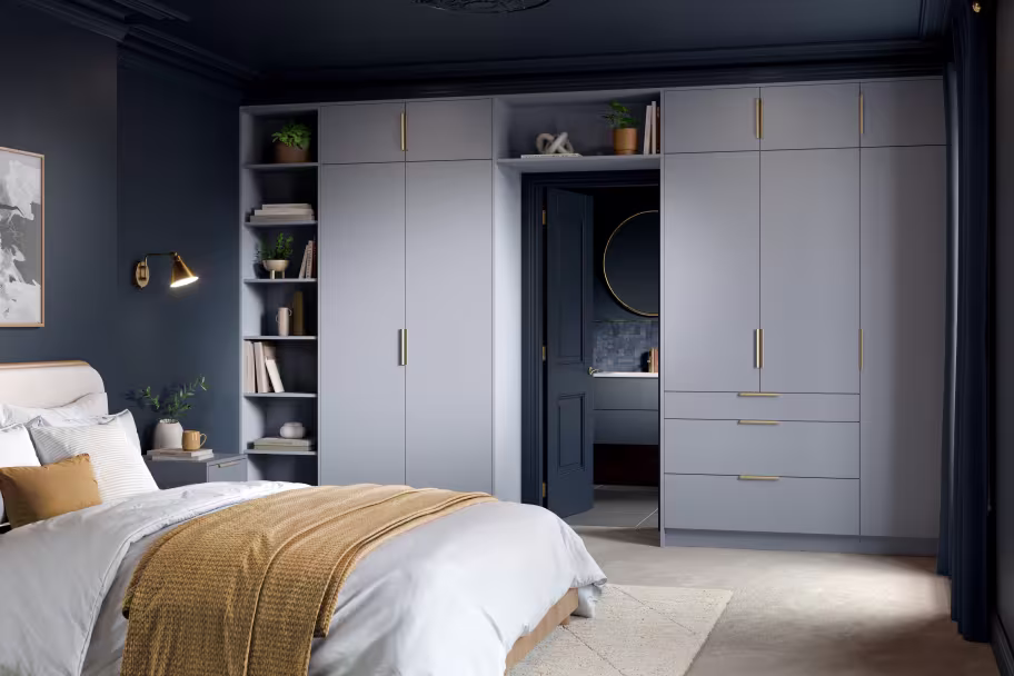 Zurfiz Supermatt Denim Blue Bedroom