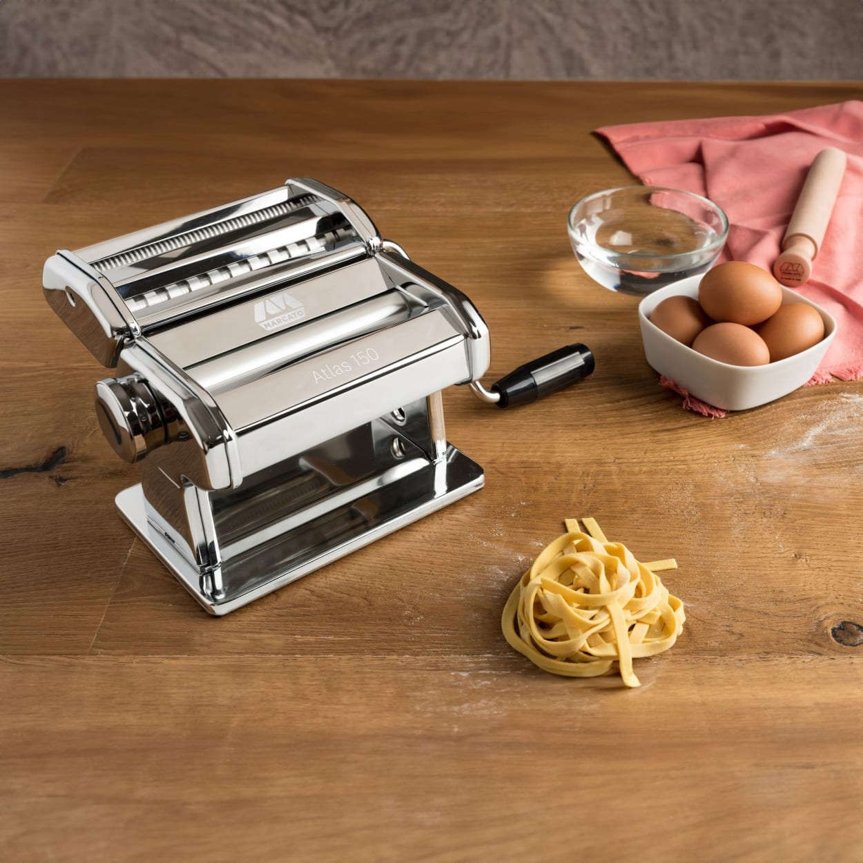 Marcato Pasta Machine - Accessories Compatible (Atlas 150 Design Silver) -  Arrivehome HK