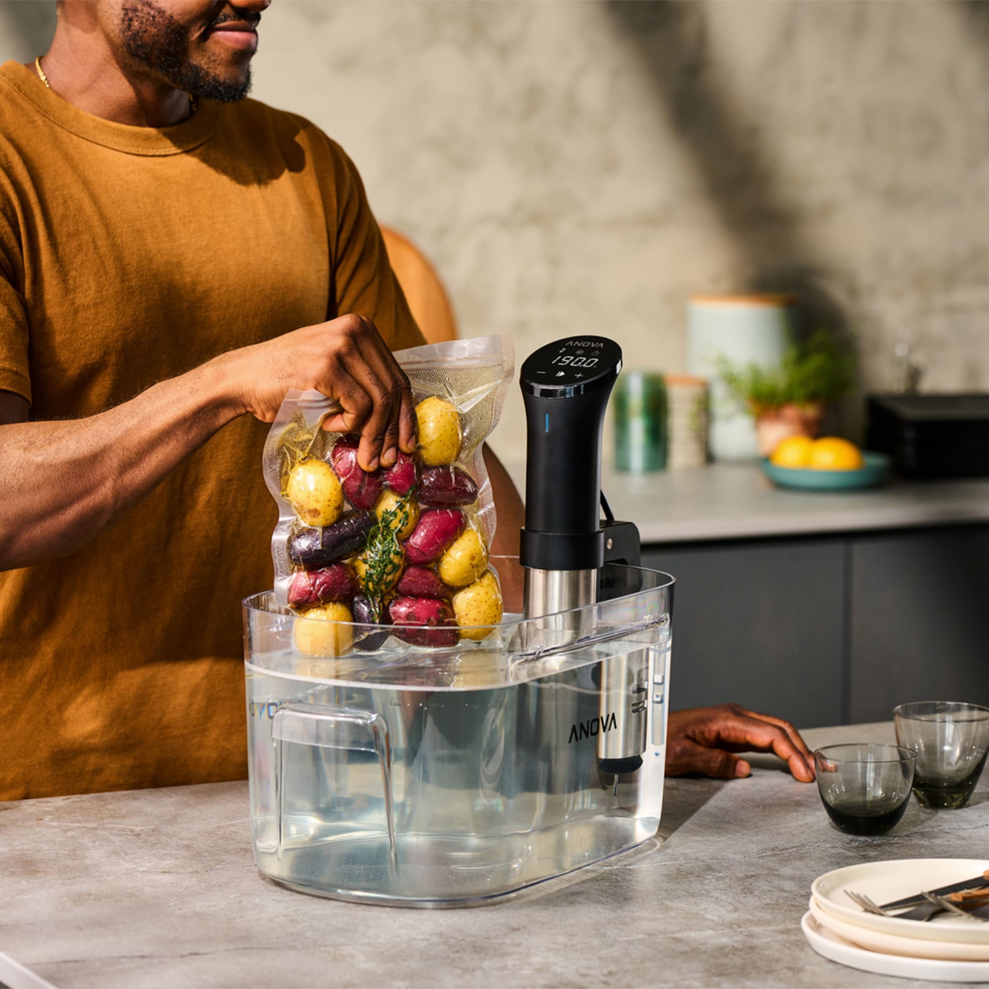 Anova Sous Vide Kit Cooker and Container Bundle