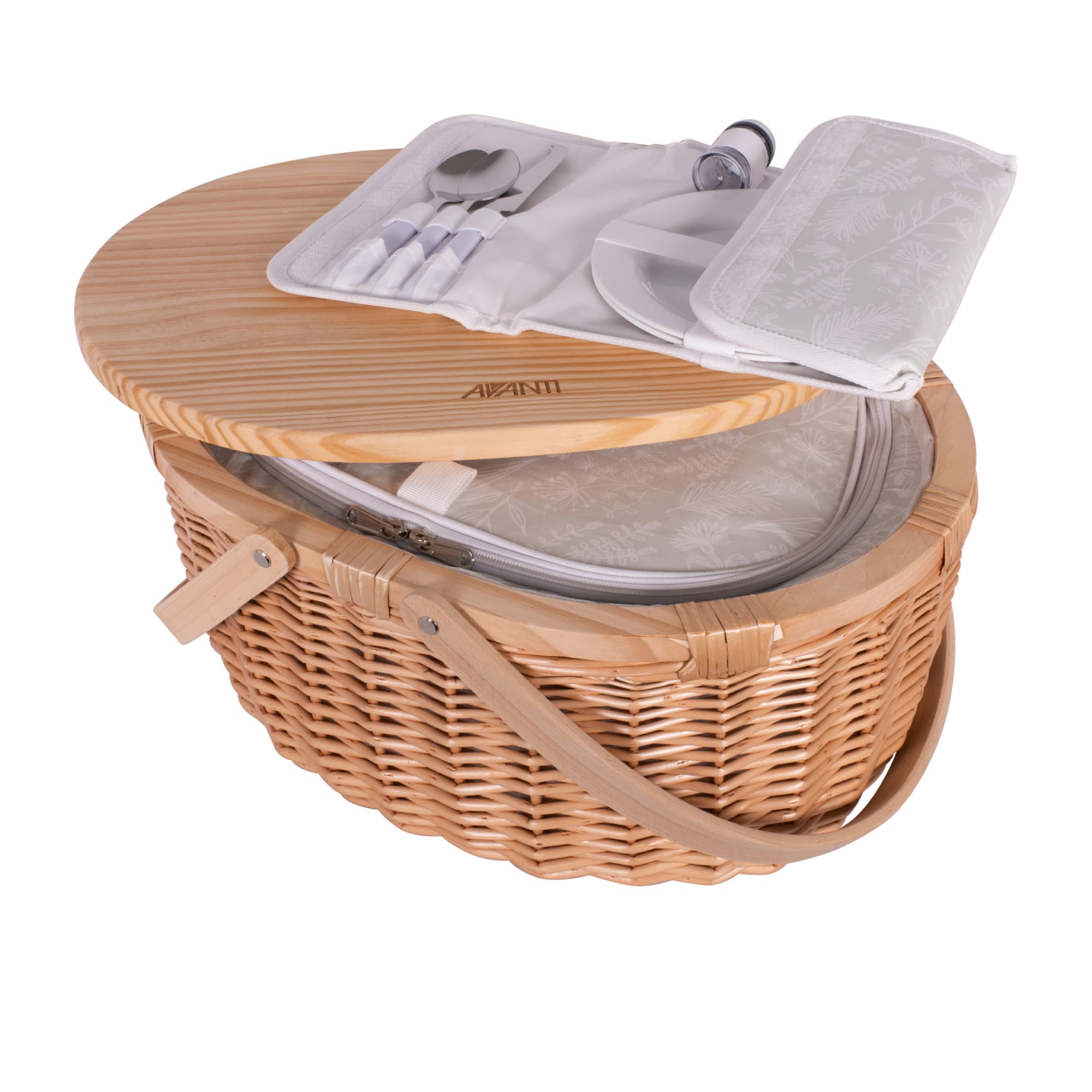 Hampton 4 Person Picnic Basket Navy & White