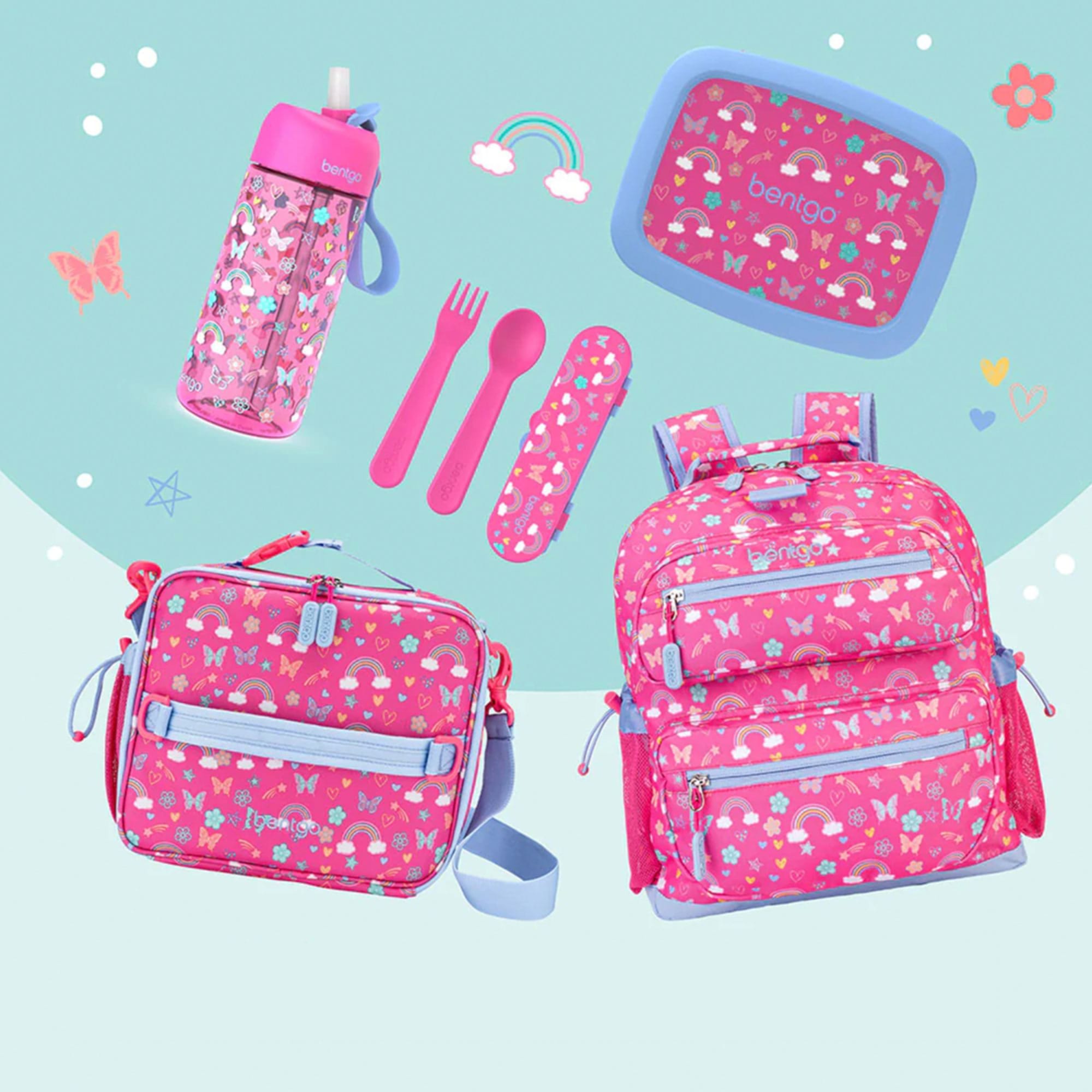 Bentgo Kids' Prints Double Insulated Lunch Bag, Durable, Water-Resistant  Fabric, Bottle Holder - Rocket