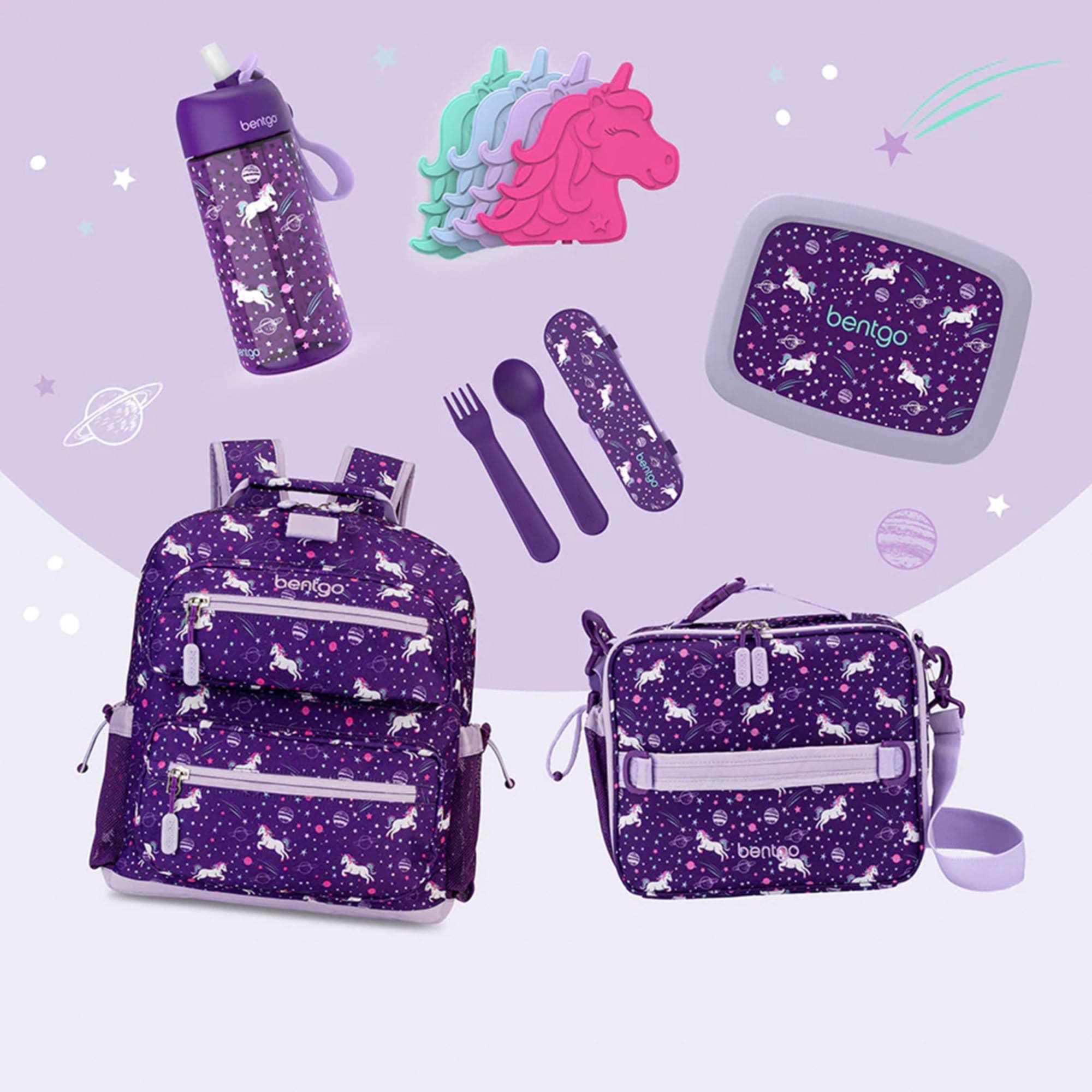 Bentgo Kids Prints Lunch Box & Water Bottle | Lunch Kit Unicorn