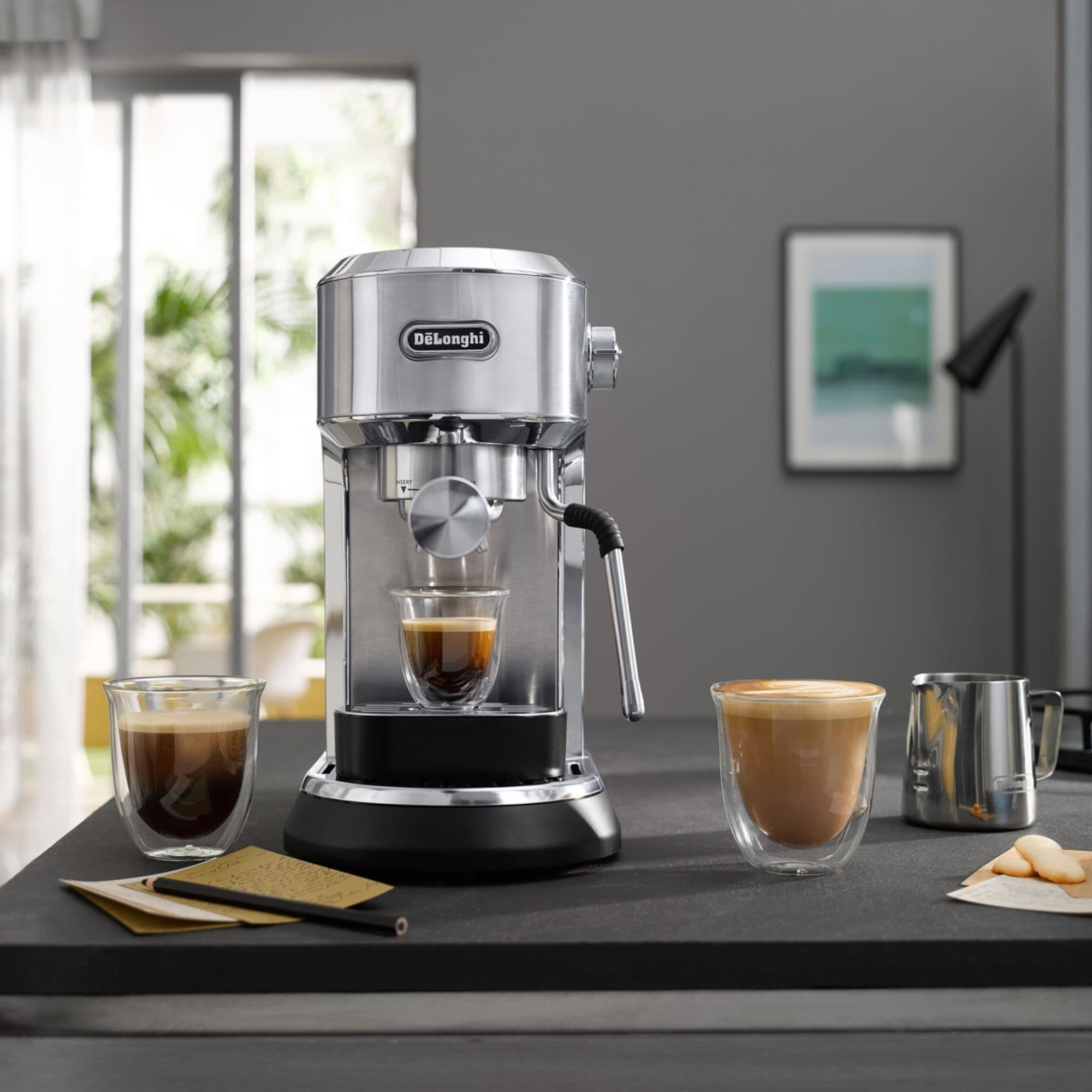 Delonghi Dedica Arte Beige Gold Manual Espresso Coffee Maker