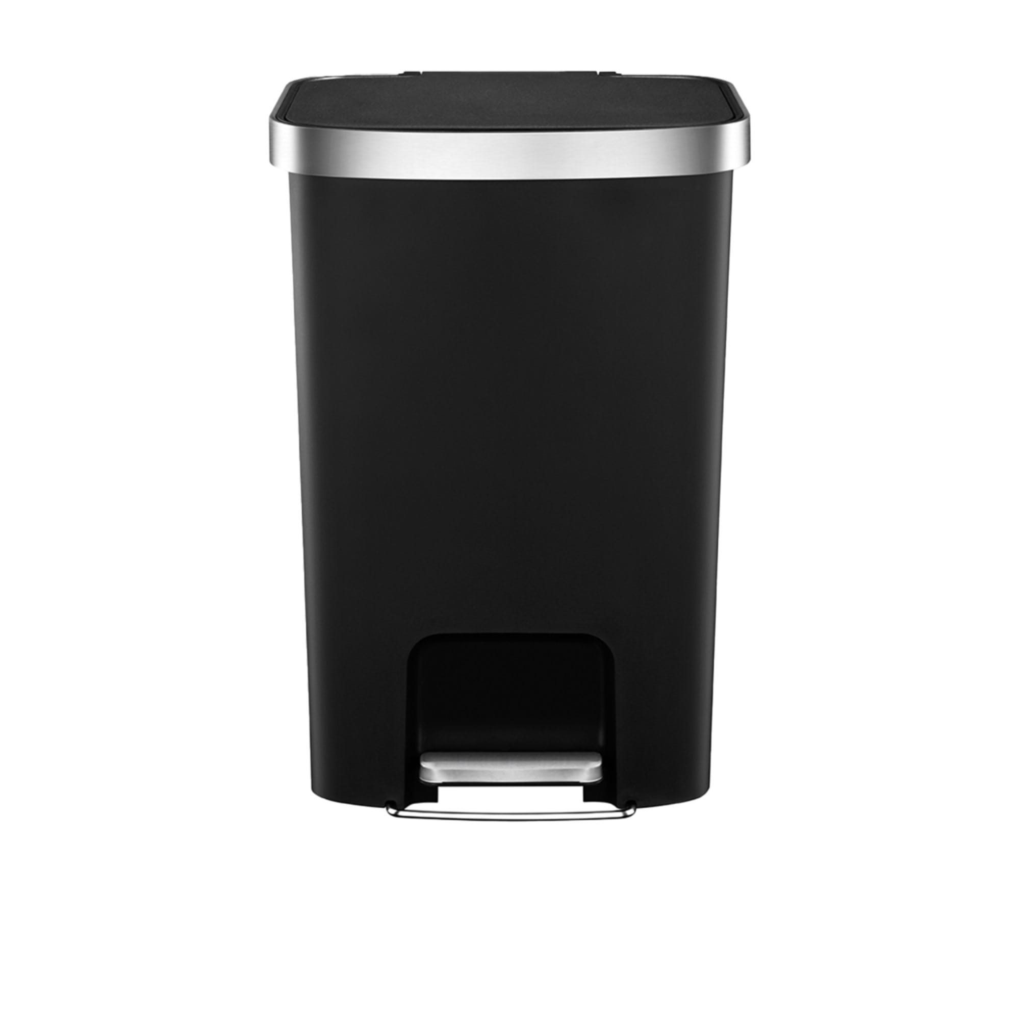 Eko Stainless Steel 50L Madison Step Trash Can Matte Black