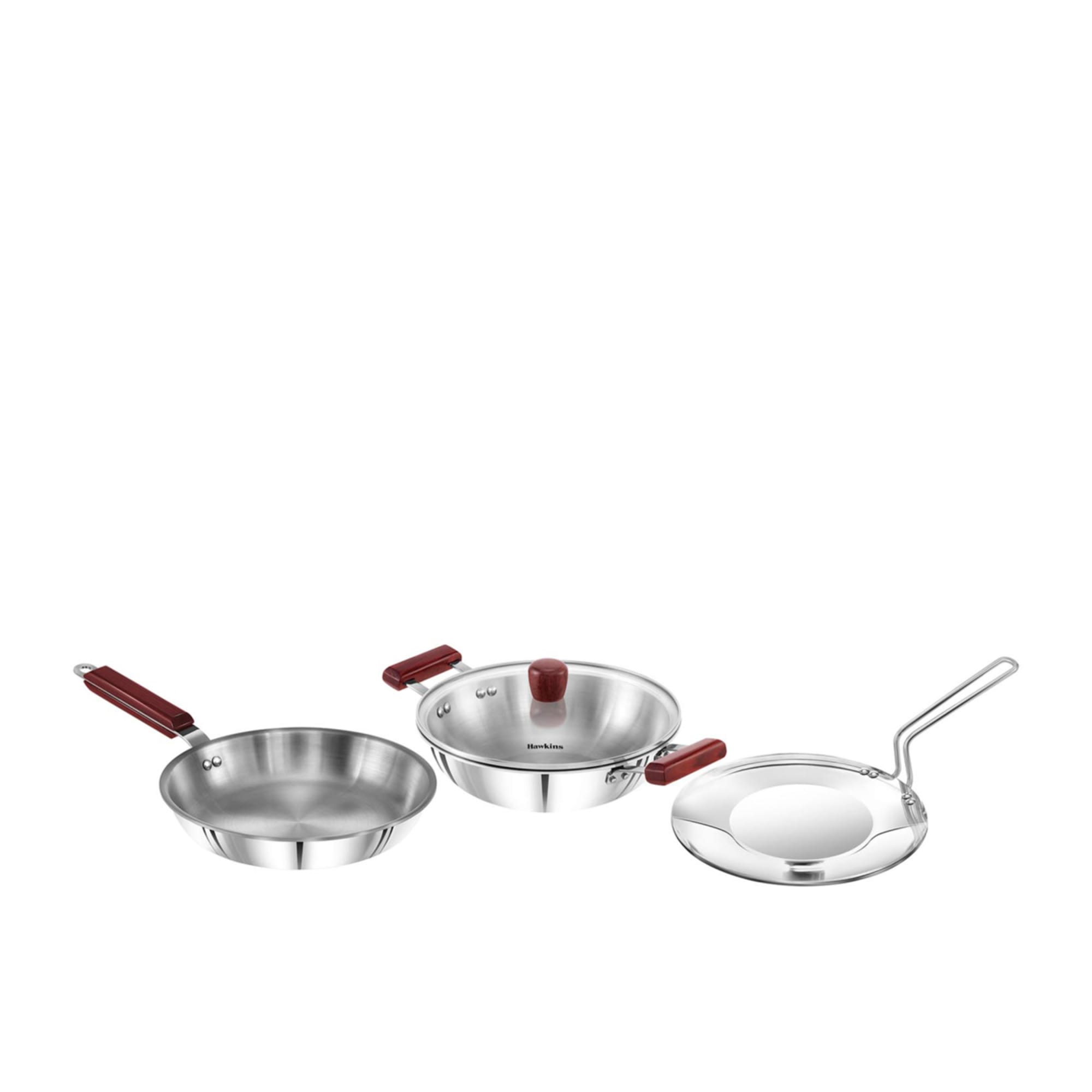Hawkins 4 Litre Deep Kadhai, Triply Stainless Steel Kadai, Flat Bottom Induction