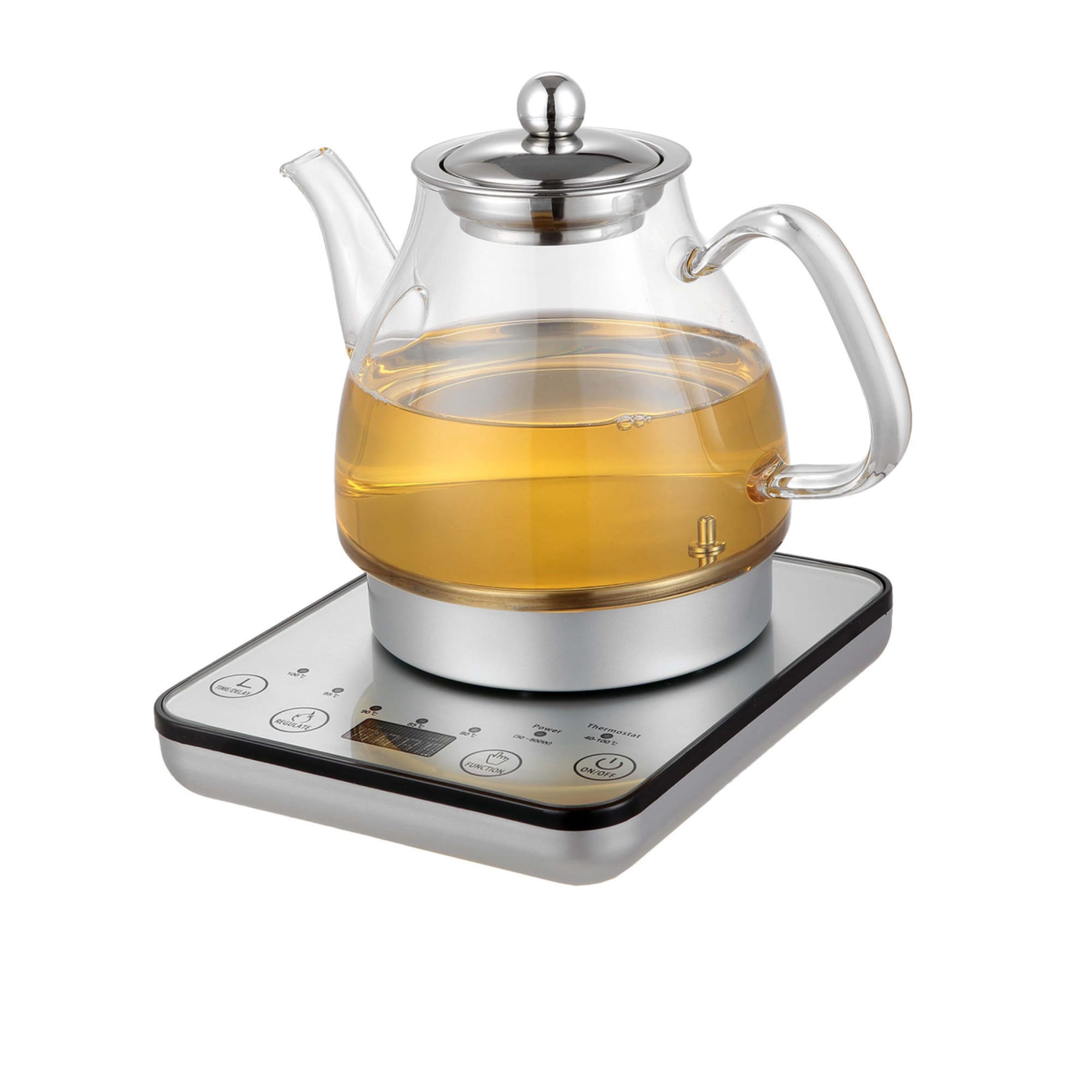 Double Wall Electric Glass Kettle with 6 Hours Keep Warm Function