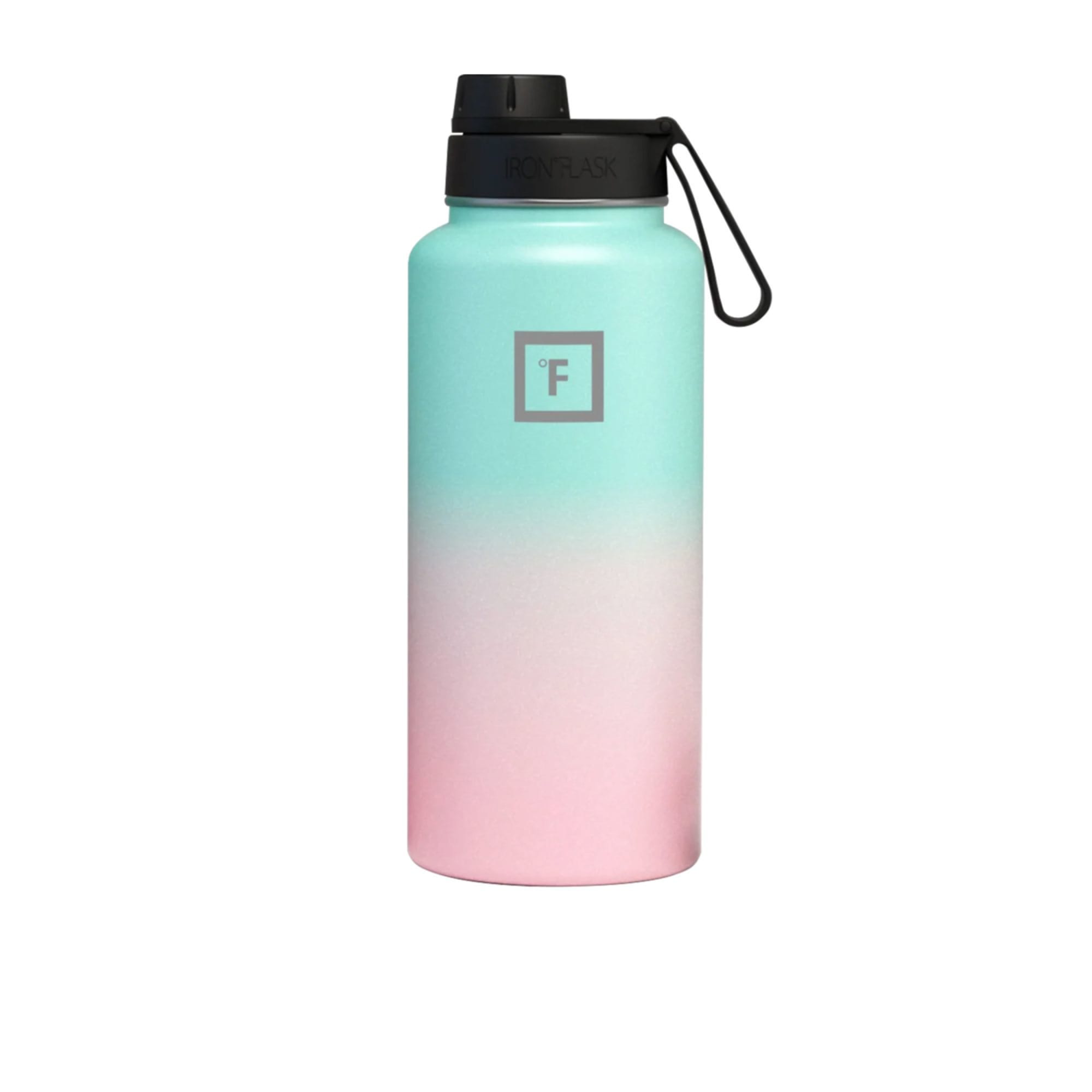 IRON FLASK 32oz Wide Mouth Sports Water Bottle - 3 Lids, Leak Proof, Double  Walled Vacuum Insulated - Bubble Gum