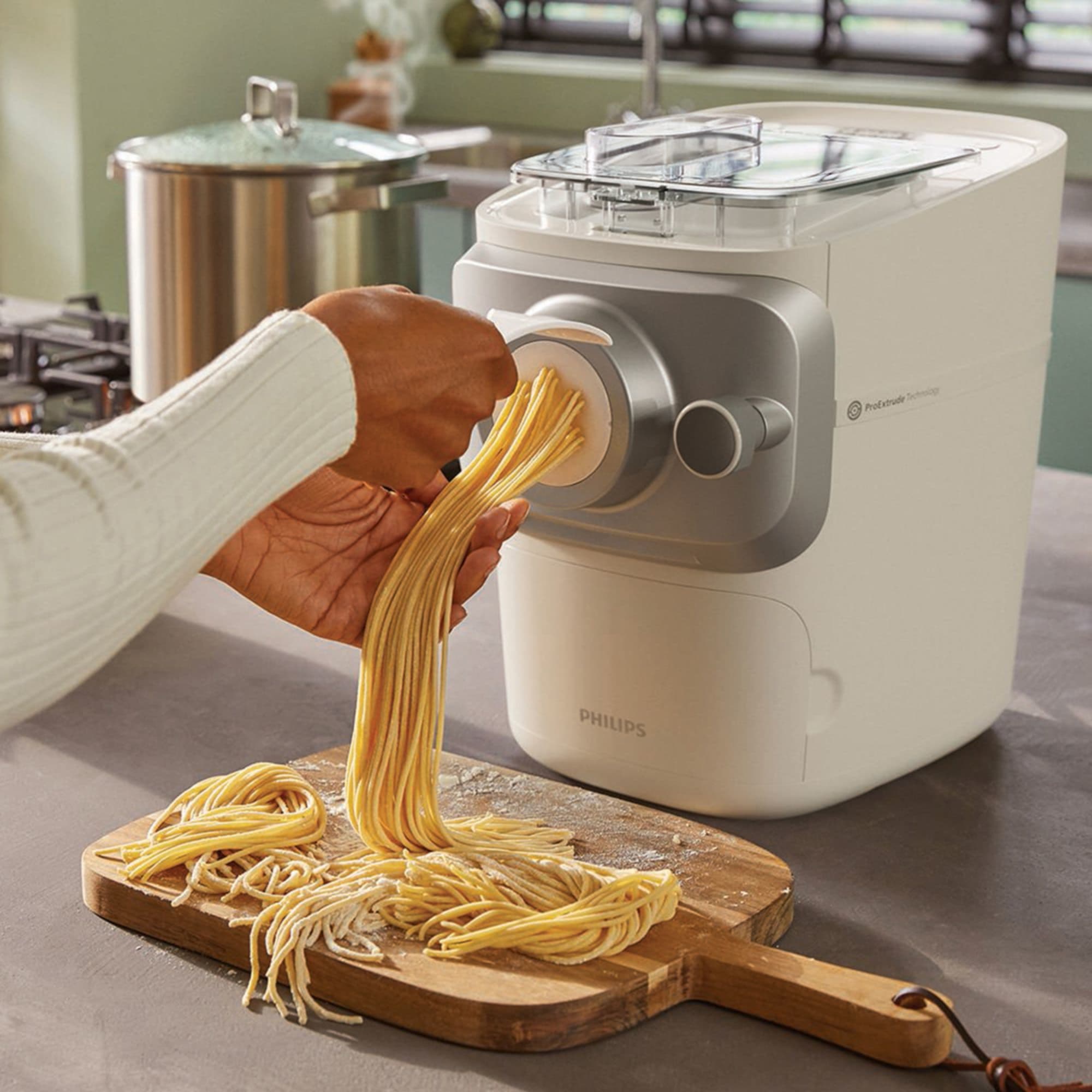 Philips White Compact Electric Pasta Maker Machine + Reviews