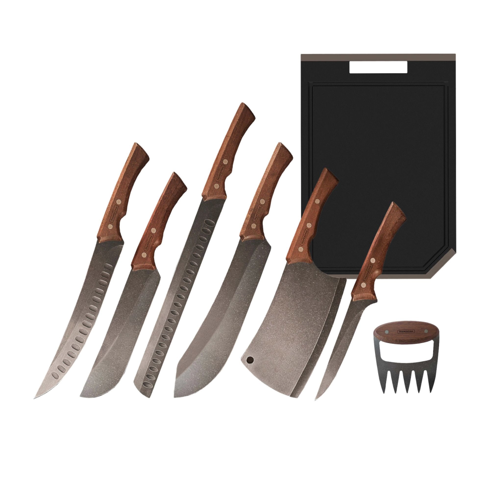 TRAMONTINA CHURRASCO BLACK 8 PIECE BBQ KNIFE SET