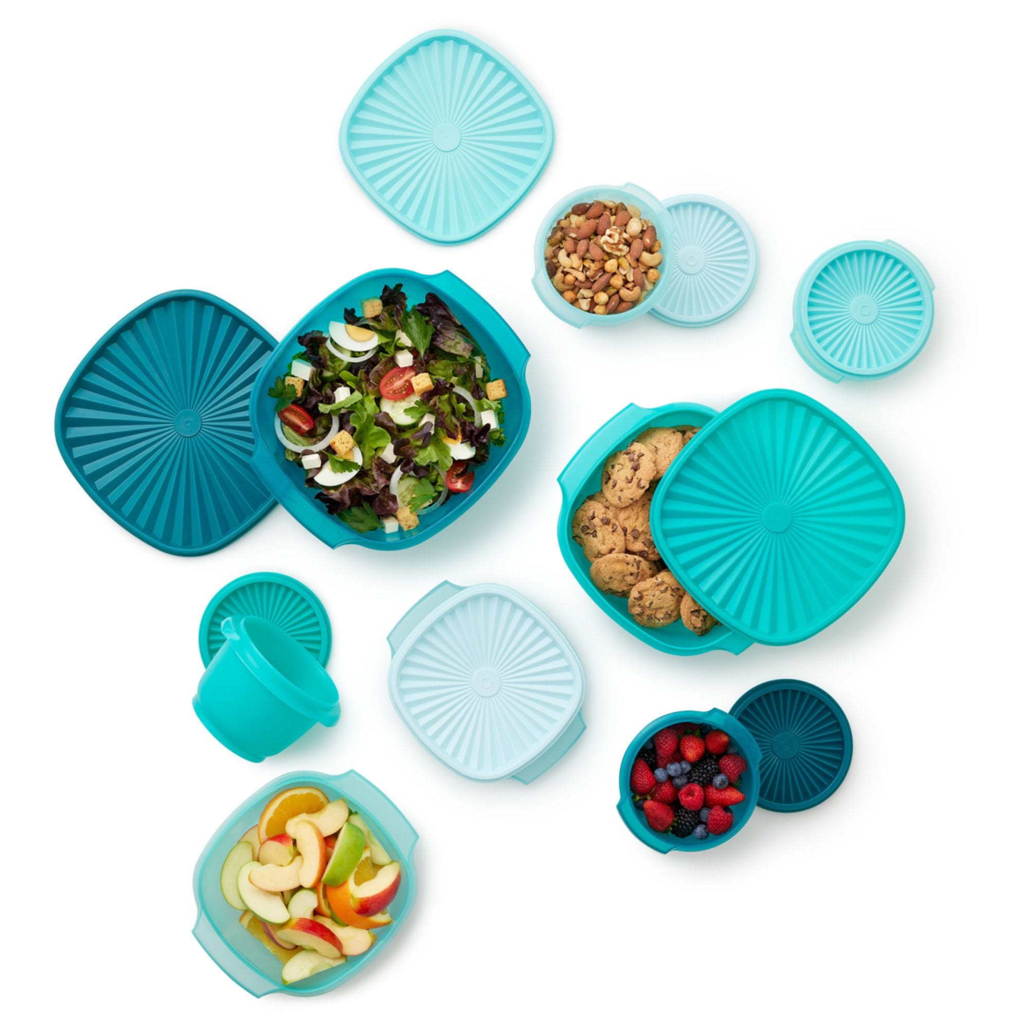 Tupperware Heritage Storage Bowl Set 8pc Green